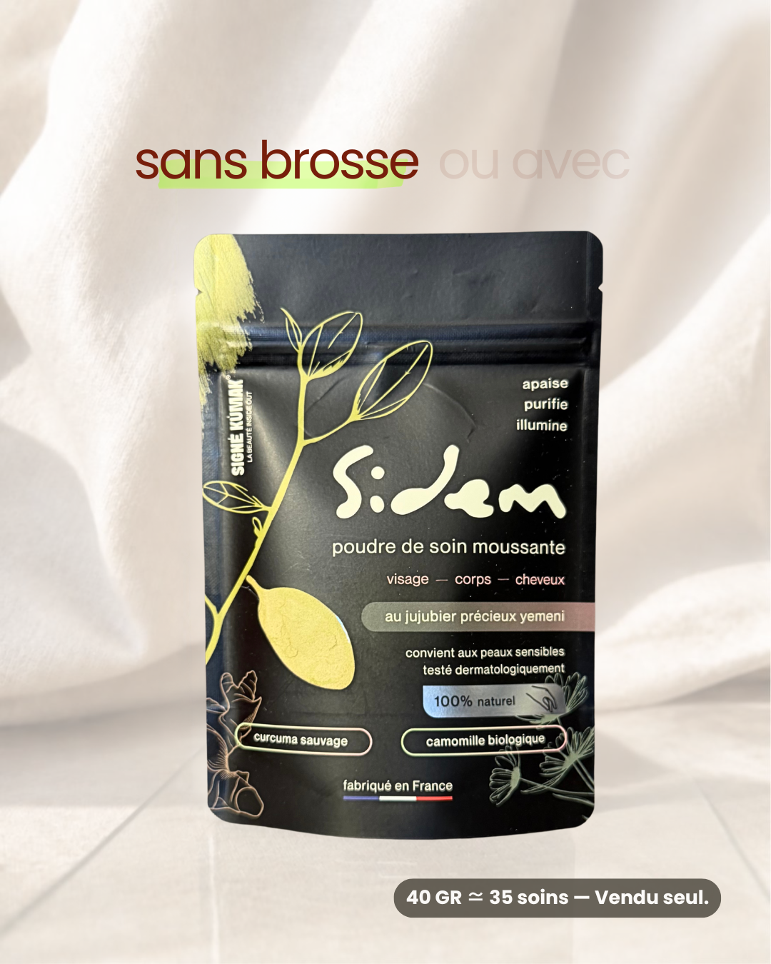 Poudre SIDEM au jujubier yéménite, sachet 40 g vendu seul