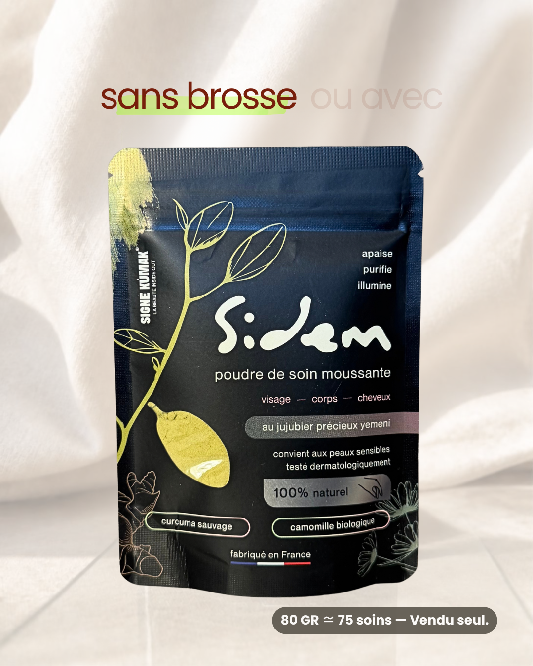 Poudre SIDEM au jujubier yéménite, sachet 80 g vendu seul